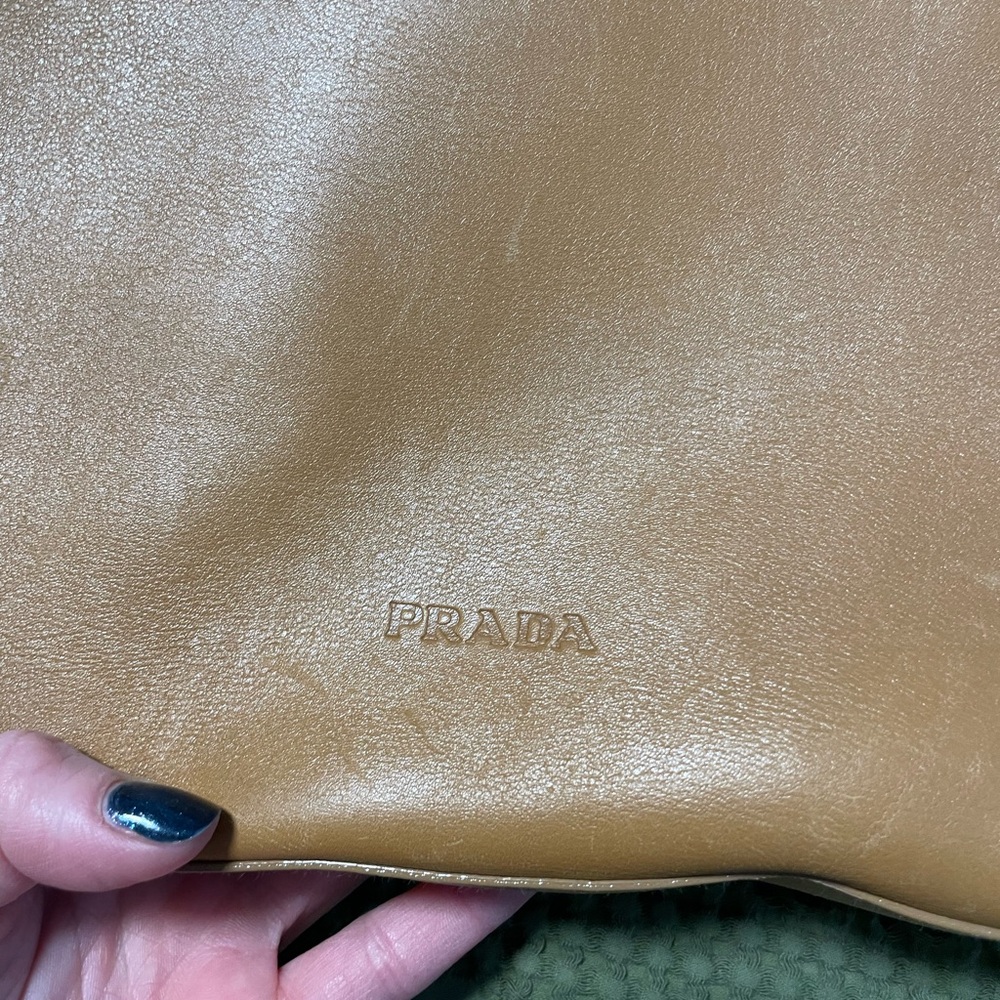 Vintage Prada Tan Leather Tote